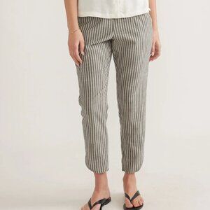 Marine Layer Allison Pants Black Ivory Stripe Relaxed Crop Dolphin Womens XS